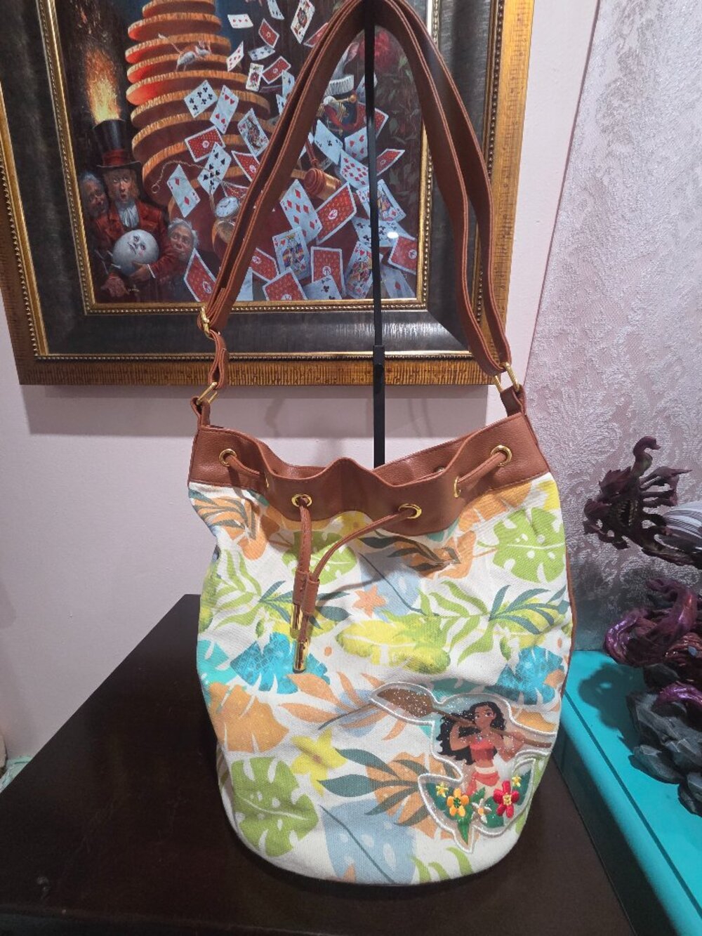 Moana flower tote bag